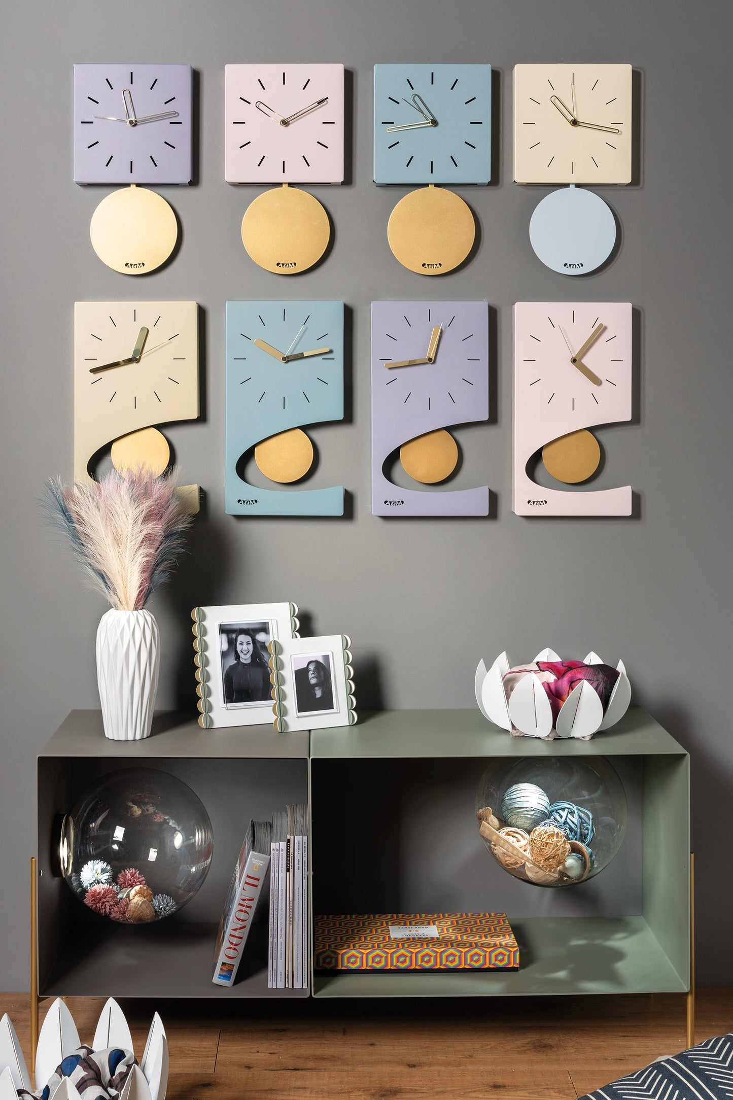 Arti & Mestieri - Horloge Murale Design Moderne À Pendule Eclipse