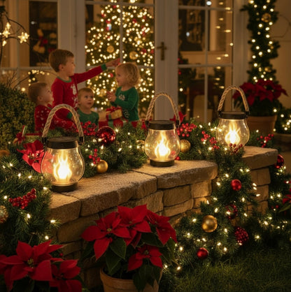 Lanterne Solaire Extérieure à Effet Flamme Ultra Réaliste