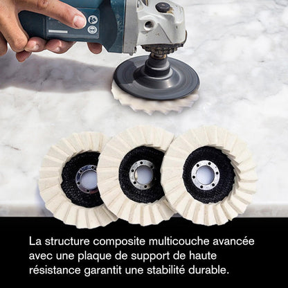 Disque de Polissage à Lamelles en Feutre de Laine