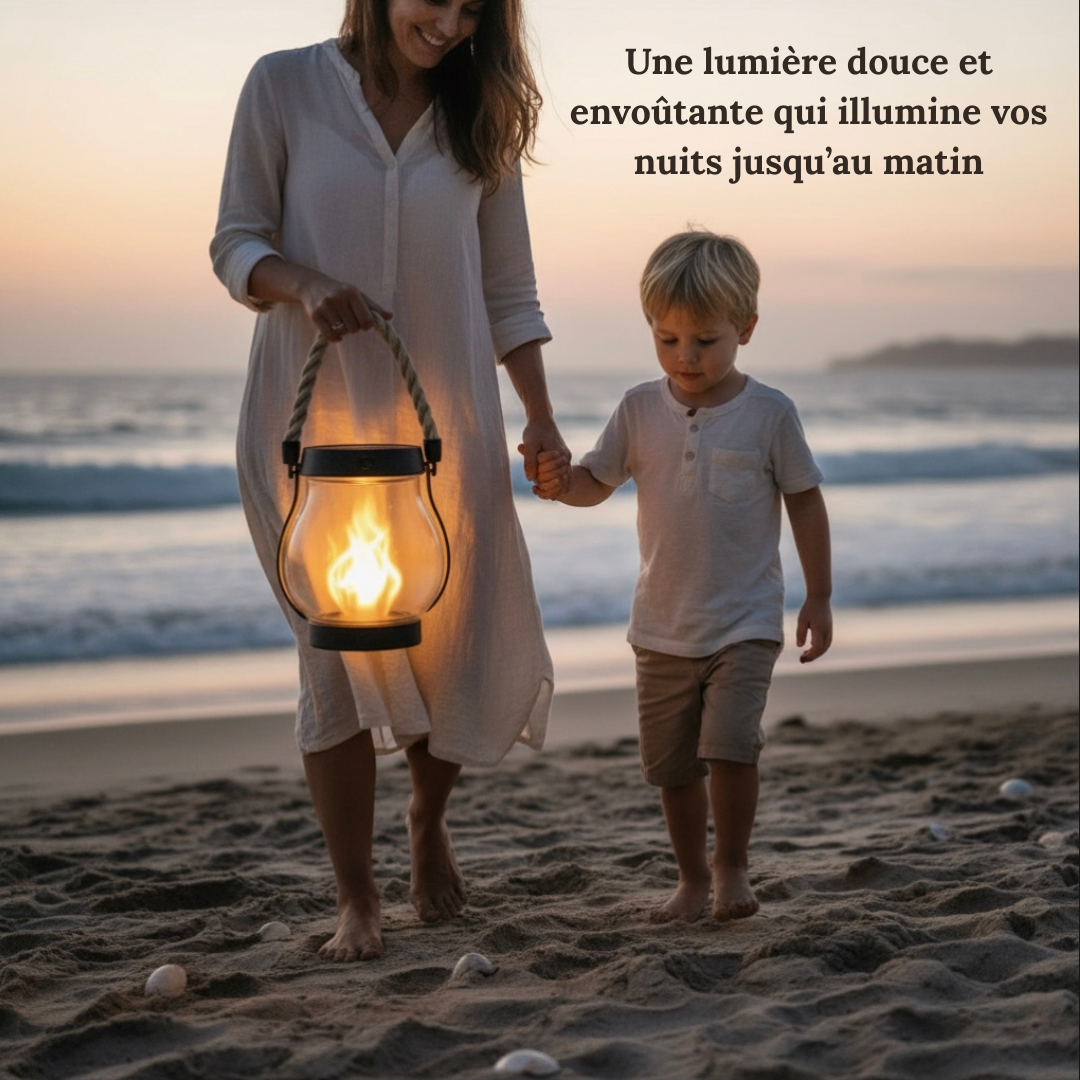 Lanterne Solaire Extérieure à Effet Flamme Ultra Réaliste