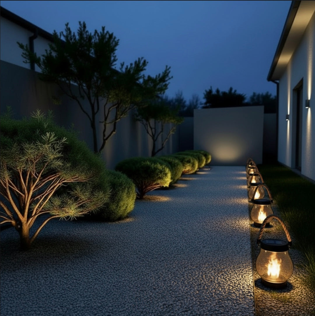 Lanterne Solaire Extérieure à Effet Flamme Ultra Réaliste