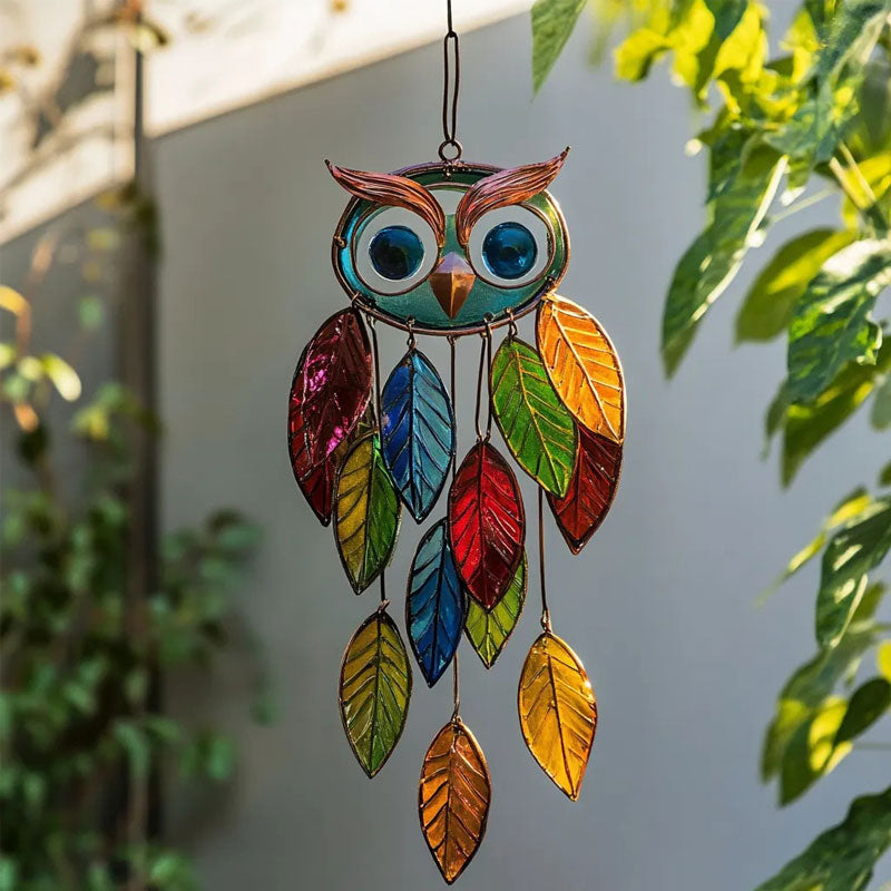 Chouette suspendu Acrylique Colorée – Déco Maison & Jardin