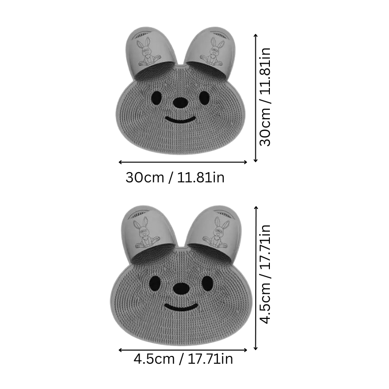 Tapis de douche massant en silicone - lapin