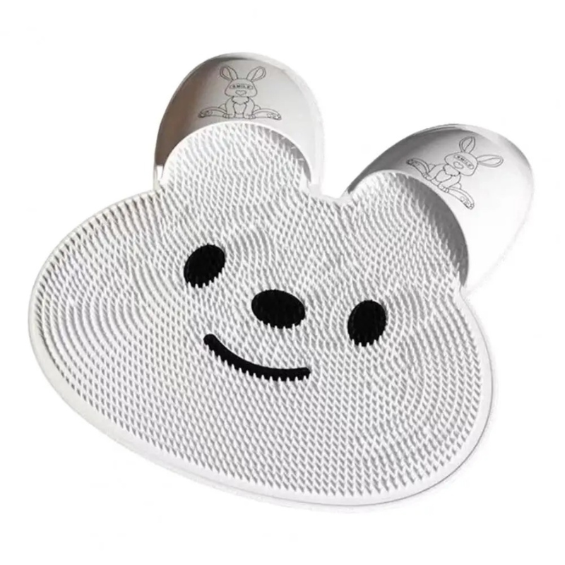 Tapis de douche massant en silicone - lapin