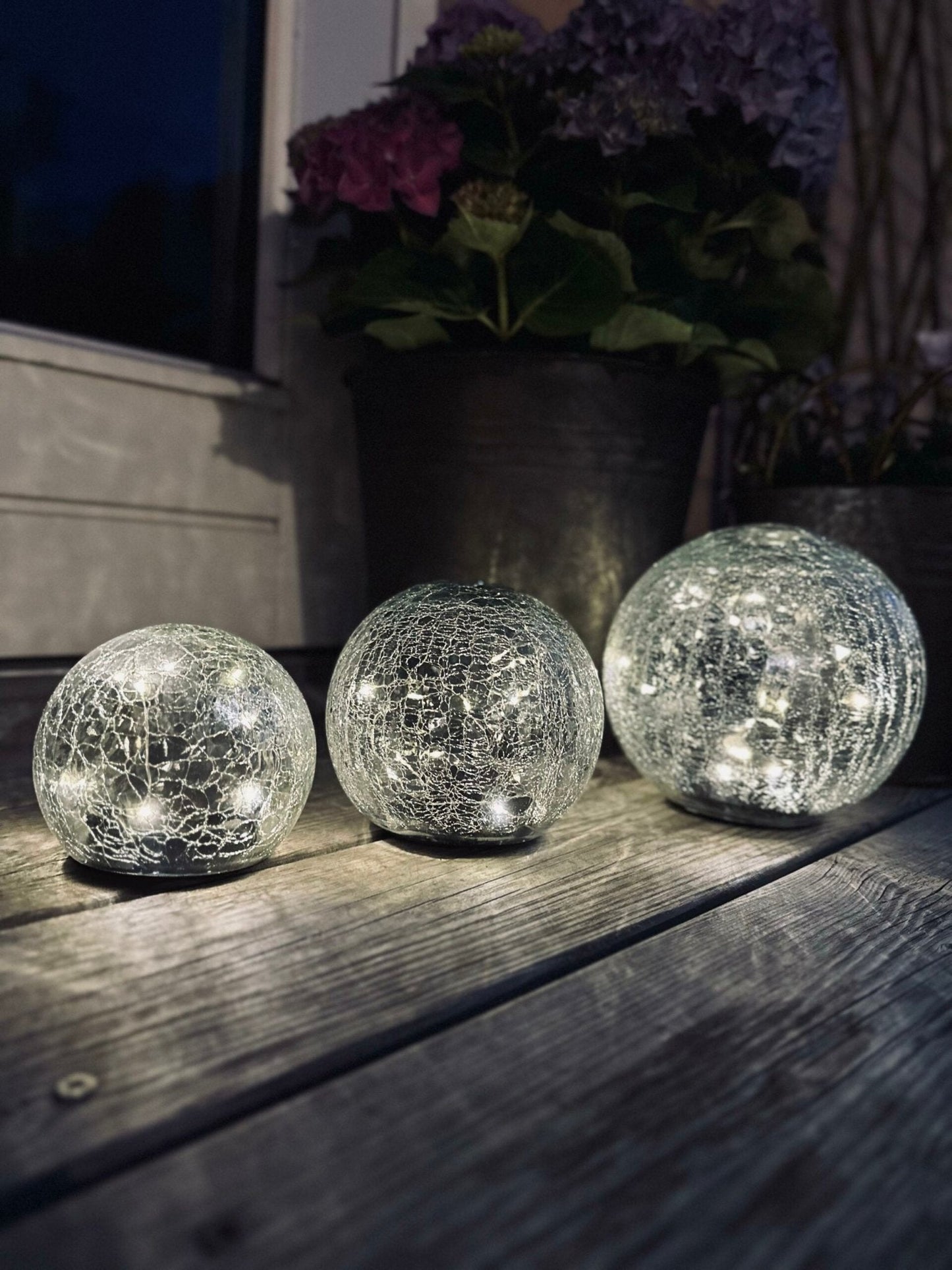 Boules en verre à LED solaires